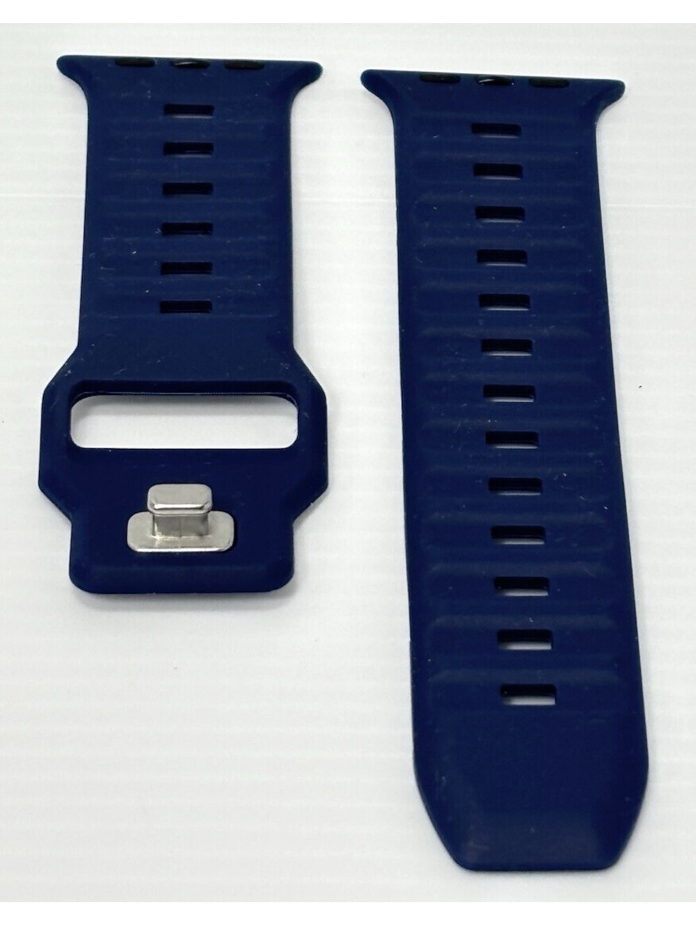 Navy Blue Silicone Watch Band Strap Replacement for Apple Watch 42mm 44mm 45mm